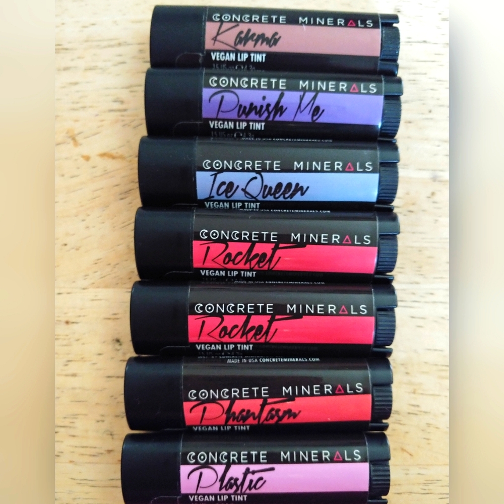 Concrete Minerals Lip Tints - 6 Retired, VHTF Shades - Price is for each tube!